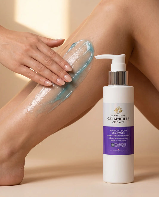Gel Myrtille - Application massage jambe