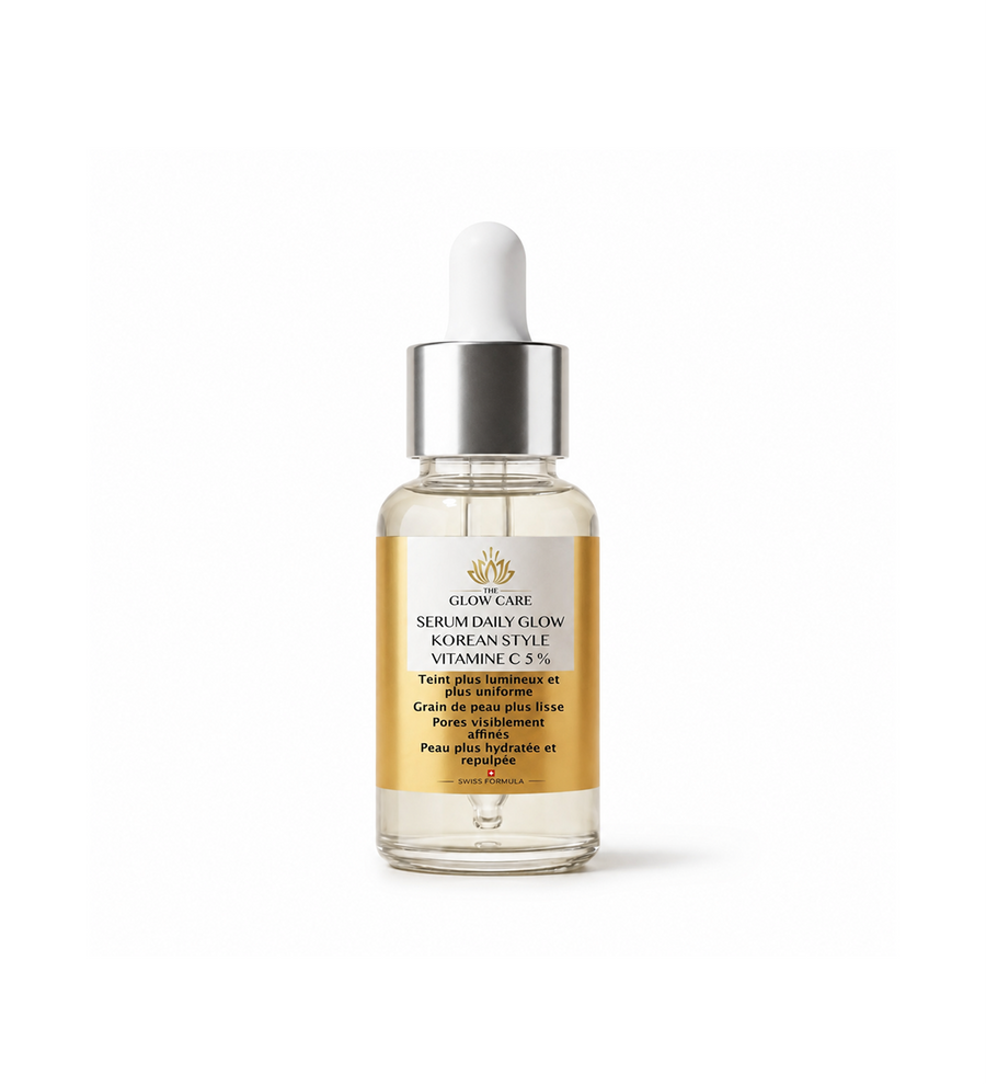 Daily Glow Korean Style – Sérum Vitamine C 5% – Éclat, Teint Uniforme & Peau Repulpée – The Glow Care