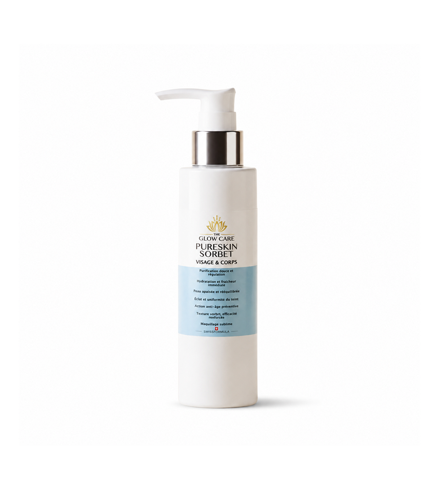 Pure Skin Sorbet Swiss Formula – Crème Visage & Corps Hydratante Texture Sorbet – Niacinamide, Acide Hyaluronique & Prébiotiques