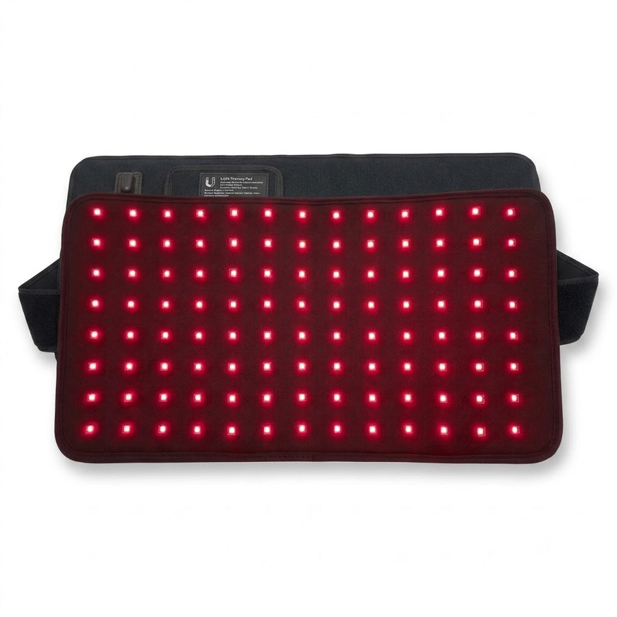 Ceinture de Luminothérapie Rouge et Infrarouge 120 LED – 660 nm + 850 nm, Sangle Réglable Multi-Zones
