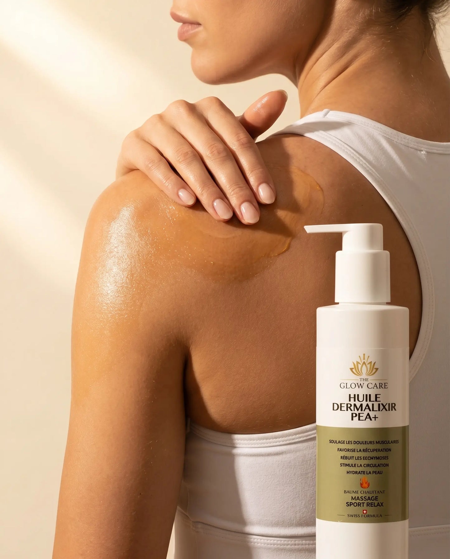 Dermalixir PEA+ - Application massage épaule sport