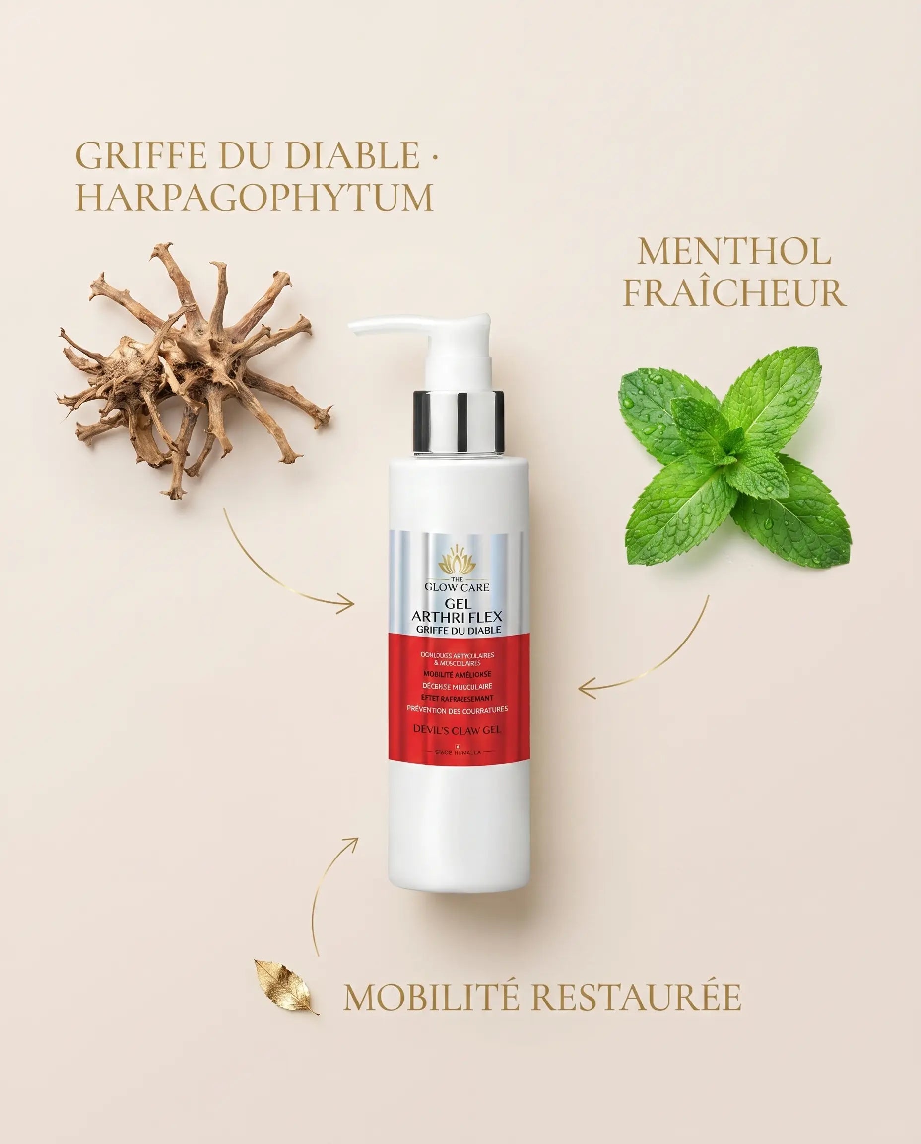 Gel Arthri Flex - Composition : Griffe du Diable, Menthol, Mobilité