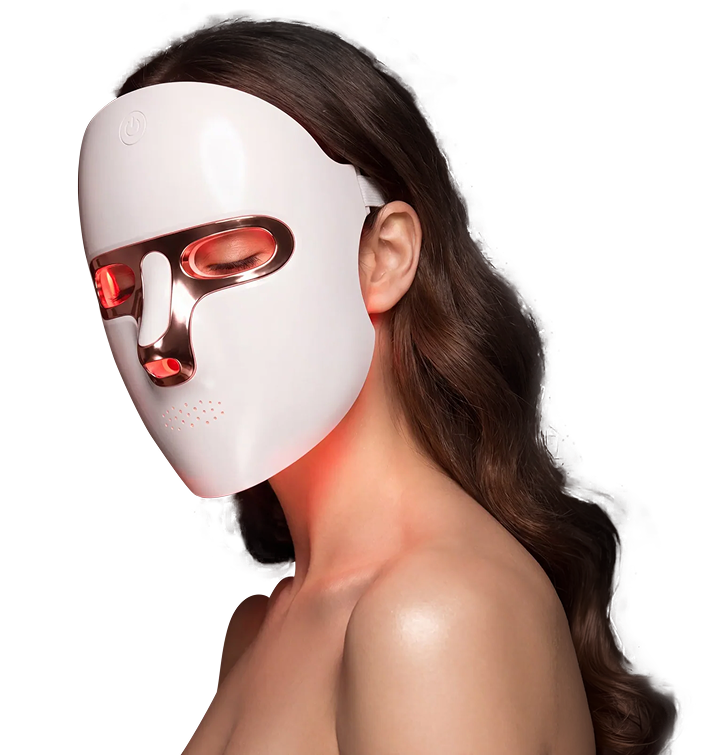 Femme portant le masque LED 7 couleurs