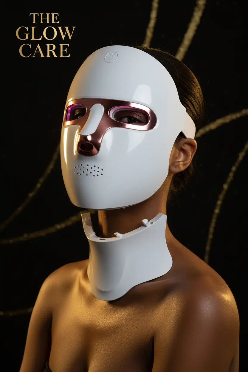 Masque LED 7 Couleurs – Soin Visage Lumineux à Domicile | The Glow Care